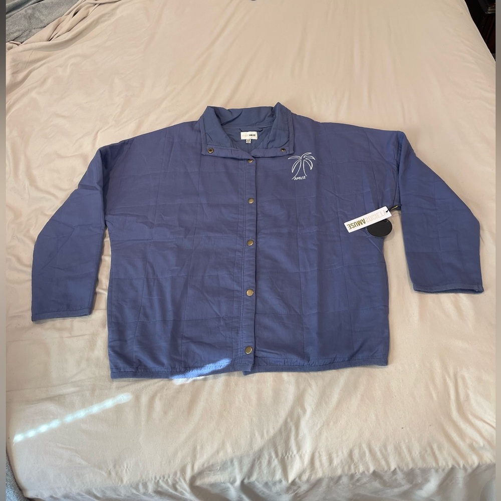 Muse Blue Jacket with Embroidered Detail